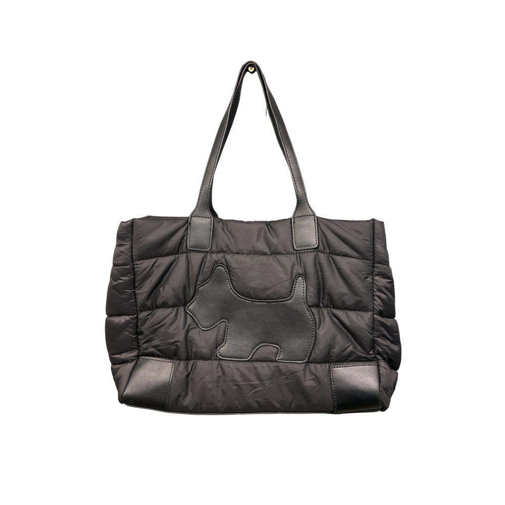 AGATHA Paris Black Quilted Puffer Tote Bag Scotty Dog Accent‎ Everyday Carry Bag